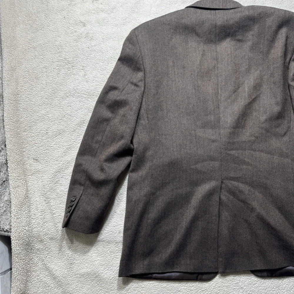 Lauren‎ Ralph Lauren Jacket Mens 46 Blazer Two Button Lined Macys Herringbone